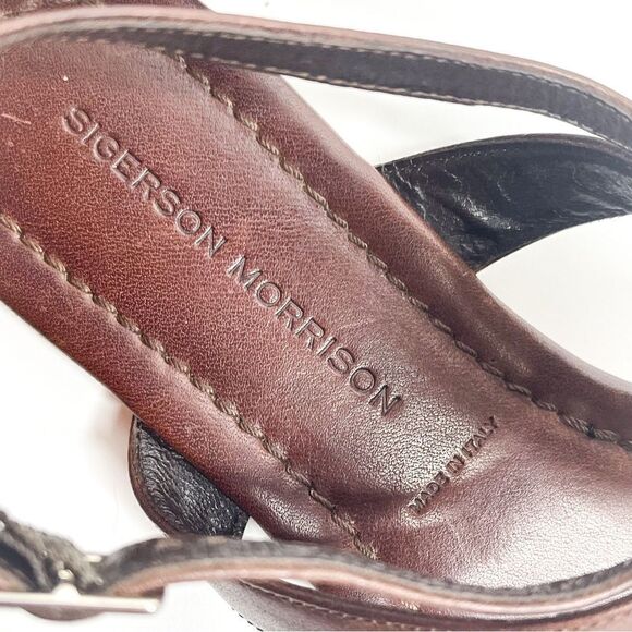 🍋 Sigerson Morrison • Women’s T-Strap Beaded Leather Sandals Size 7 - Picture 4 of 6